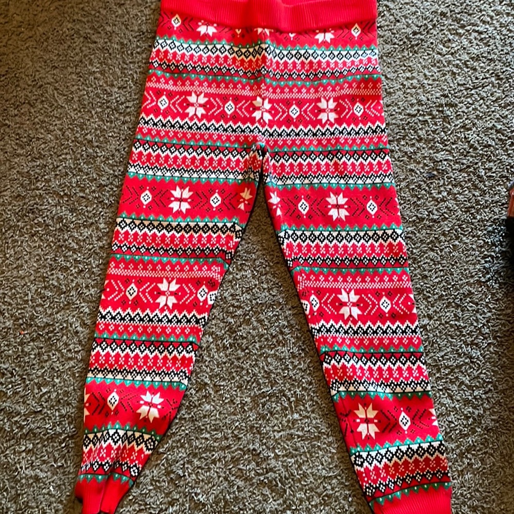 Torrid red print sweater leggings